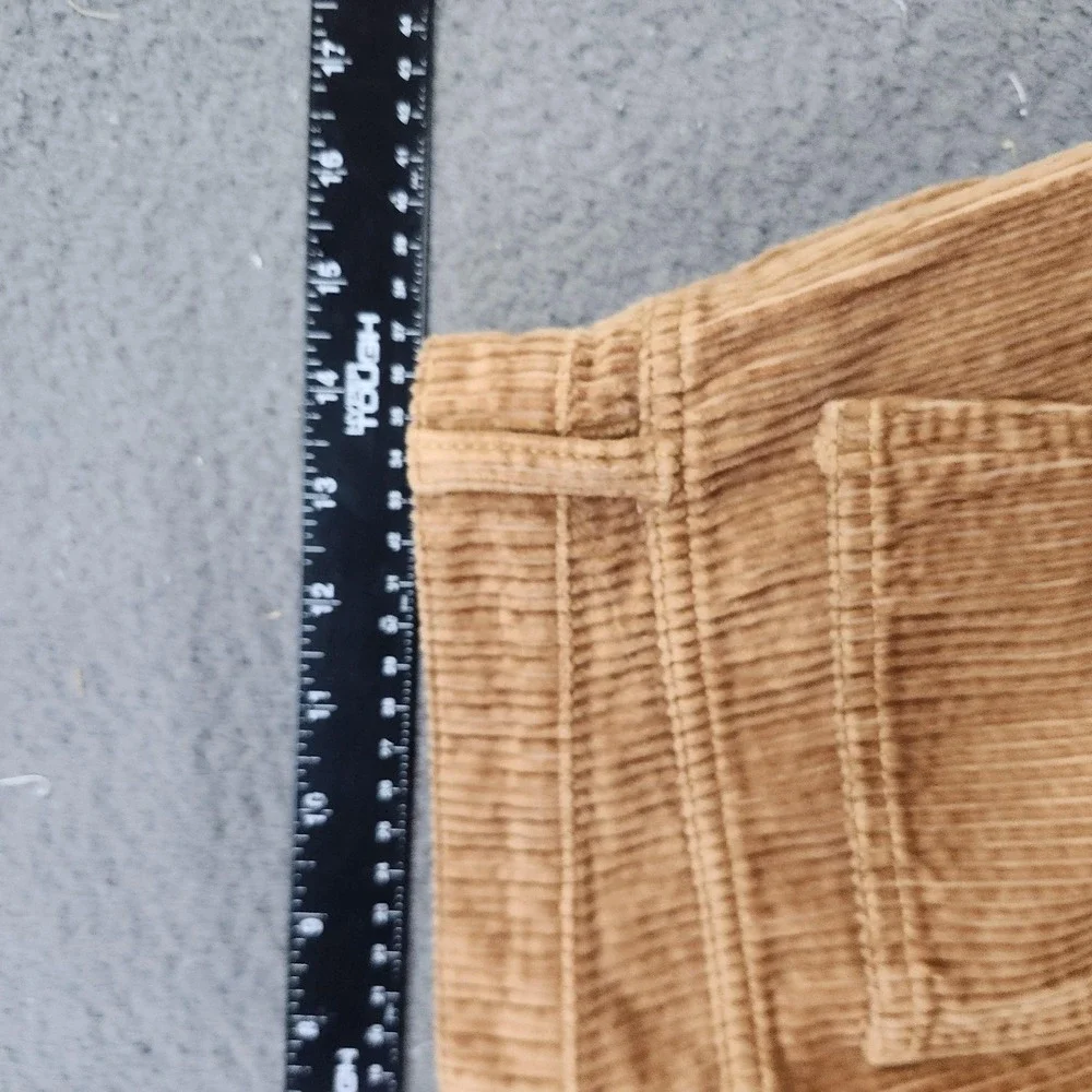 Arizona Jean Co Corduroy Pants Juniors 5 Brown Wide Leg Relaxed Casual Pockets - Picture 8 of 9